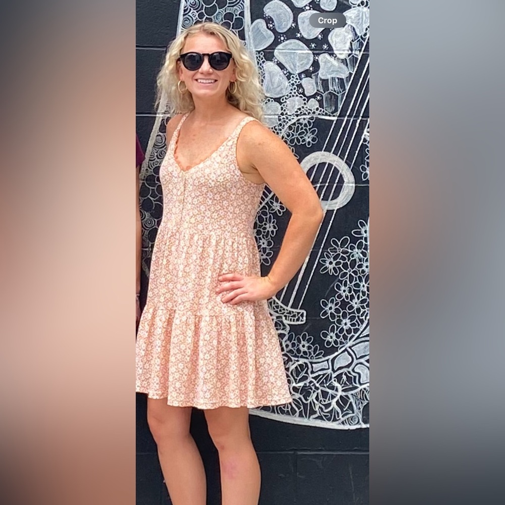 Orange floral sundress